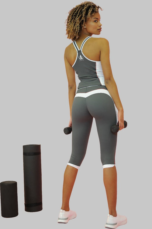 Slimline Capri Sculpting Tights Mørkegrå
