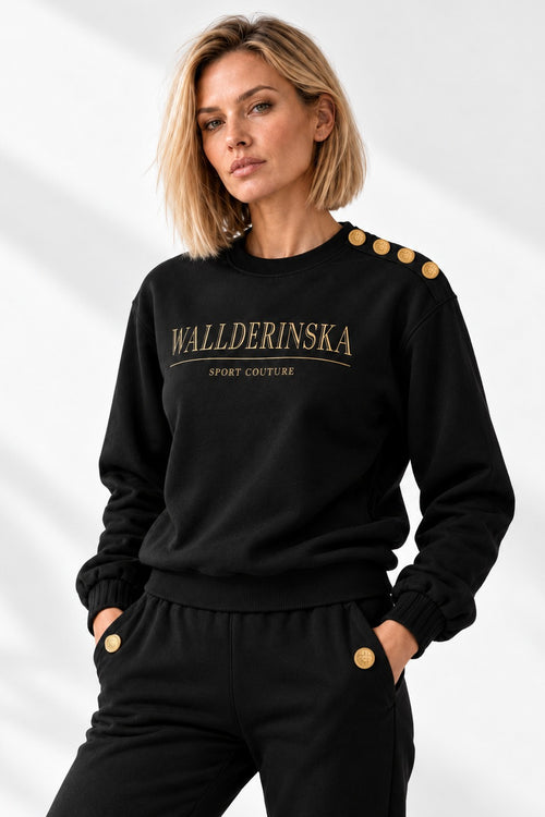 Edge Gold Button Sweater